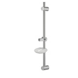 Vilbosch KX2528SG 24-Inch Shower Slide Bar with Soap Dish, Brushed Nickel