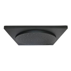 Claremont KX8220 12-Inch Square Plastic Shower Head, Matte Black