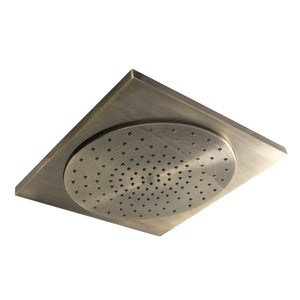 Claremont KX8223 12-Inch Square Plastic Shower Head, Antique Brass