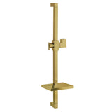Claremont KX8267 24-Inch Shower Slide Bar with Soap Dish, Brushed Brass