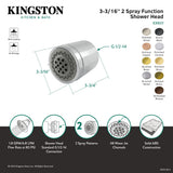 Shower Scape KX8617 3-3/16 Inch Plastic Adjustable Shower Head, Brushed Brass