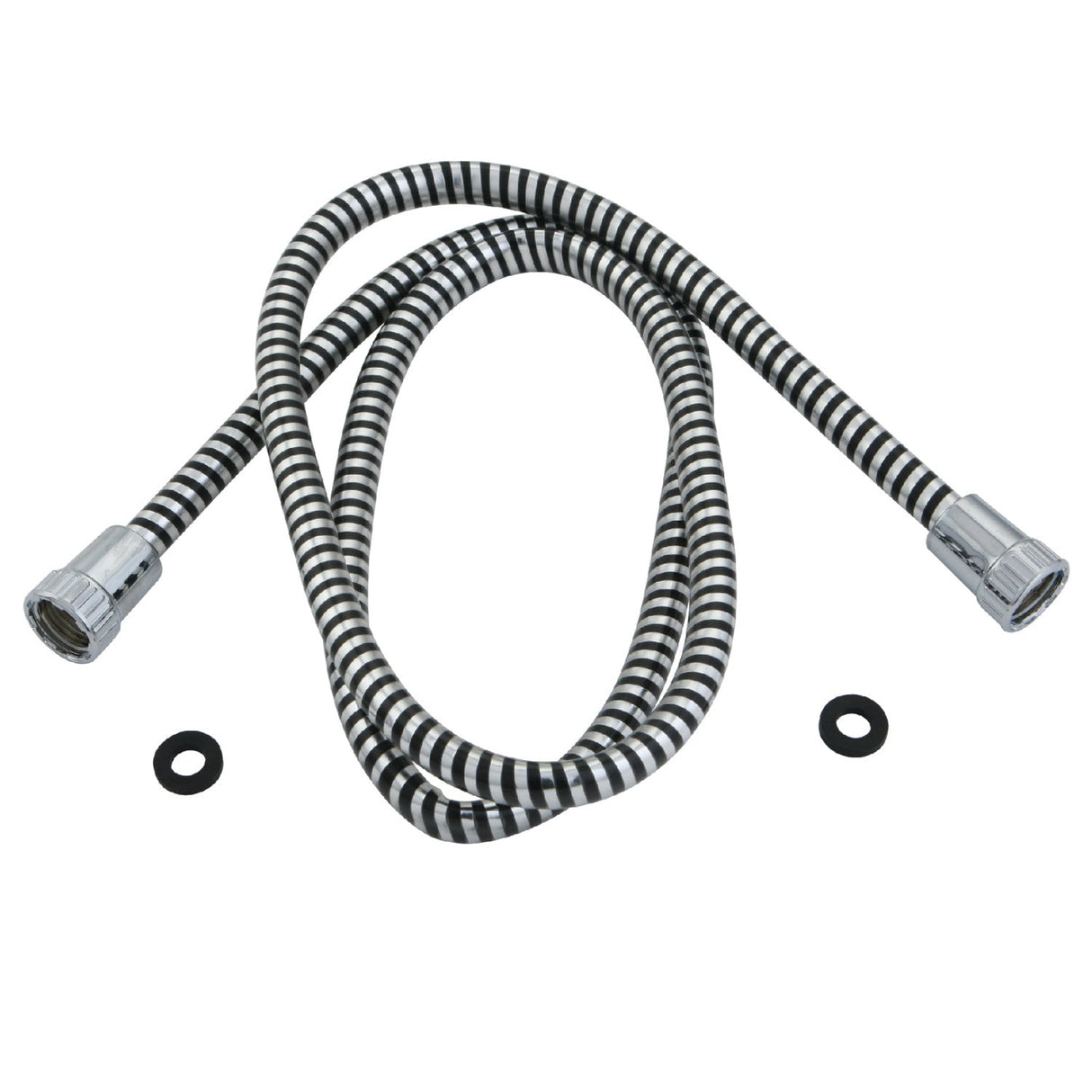 KXHO2101 59-Inch Plastic Shower Hose, Black/Silver