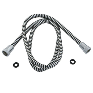 KXHO2101 59-Inch Plastic Shower Hose, Black/Silver