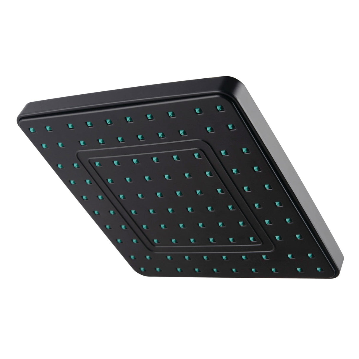 Claremont KY4640 8-Inch Square Plastic Shower Head, Matte Black