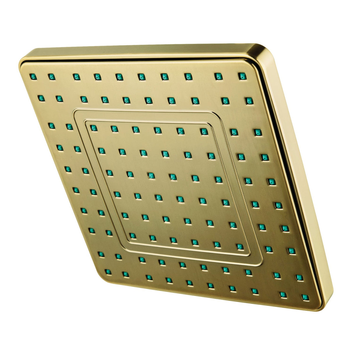 Claremont KY4643 8-Inch Square Plastic Shower Head, Antique Brass