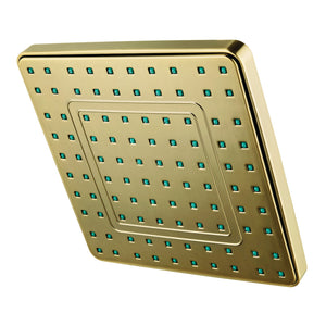 Claremont KY4643 8-Inch Square Plastic Shower Head, Antique Brass