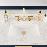 MUSE Undermount Lavatory, 18″Three Hole Overflow