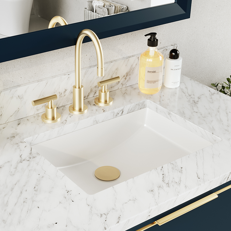 MUSE Undermount Lavatory, 20″Three Hole Overflow