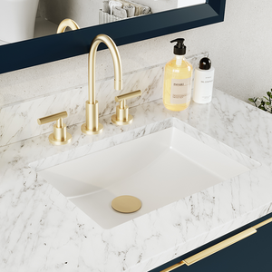 MUSE Undermount Lavatory, 18″Three Hole Overflow