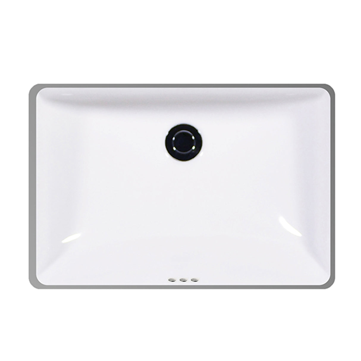 MUSE Undermount Lavatory, 20″Three Hole Overflow