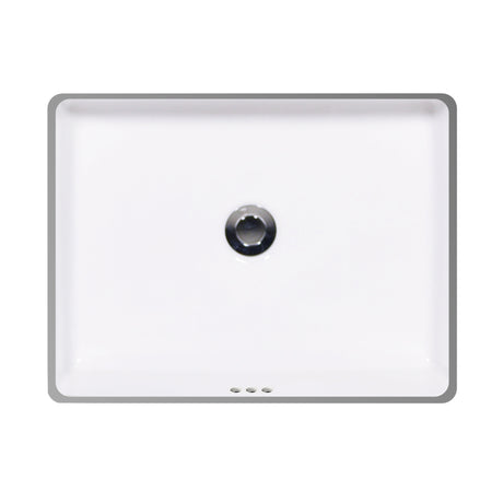 KARO Undermount Lavatory, 20″Three Hole Overflow