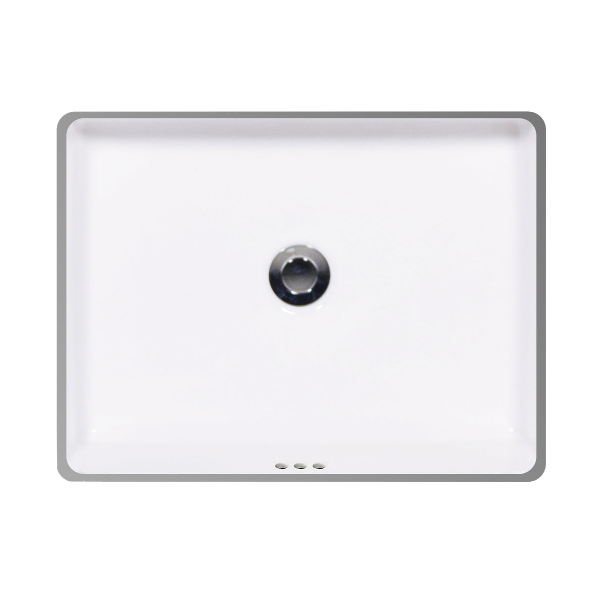 KARO Undermount Lavatory, 20″Three Hole Overflow