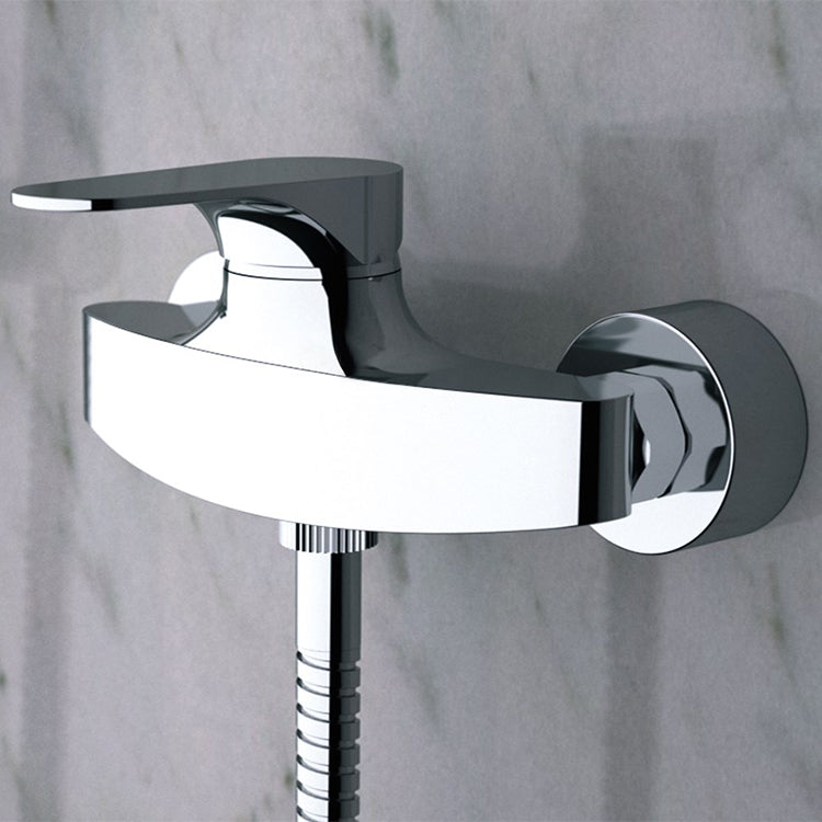 Wall-Mounted Shower Mixer With Single Lever