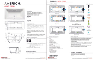 Americh LA7236TA5-BI Lana 7236 - Tub Only / Airbath 5 - Biscuit