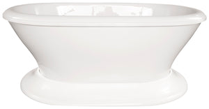 Hydro Systems LAU7040ATO-WHI LAUREN 7040 FREESTANDING TUB ONLY - WHITE