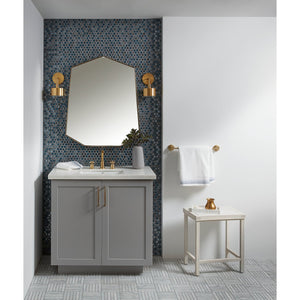 Courtyard LB18127 Ceramic Rectangular Undermount Bathroom Sink, White