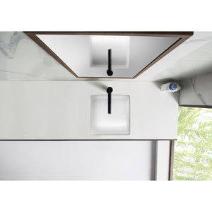 Cove LB18187 17-Inch Ceramic Square Undermount Bathroom Sink, White