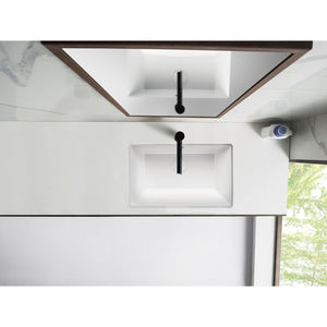 Castillo LB21137 Ceramic Rectangular Undermount Bathroom Sink, White