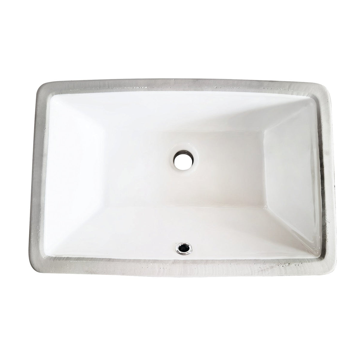 Chancellery LB21147 21-Inch Ceramic Undermount Bathroom Sink, White