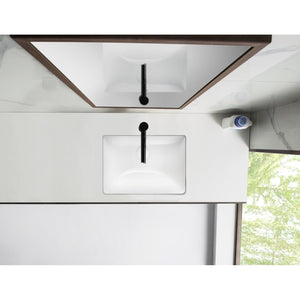 Forum LB24157 Ceramic Rectangular Undermount Bathroom Sink, White