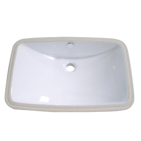 Forum LB24157 Ceramic Rectangular Undermount Bathroom Sink, White