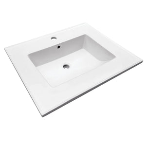 Continental LBT252271 25-Inch Ceramic Vanity Sink Top, White