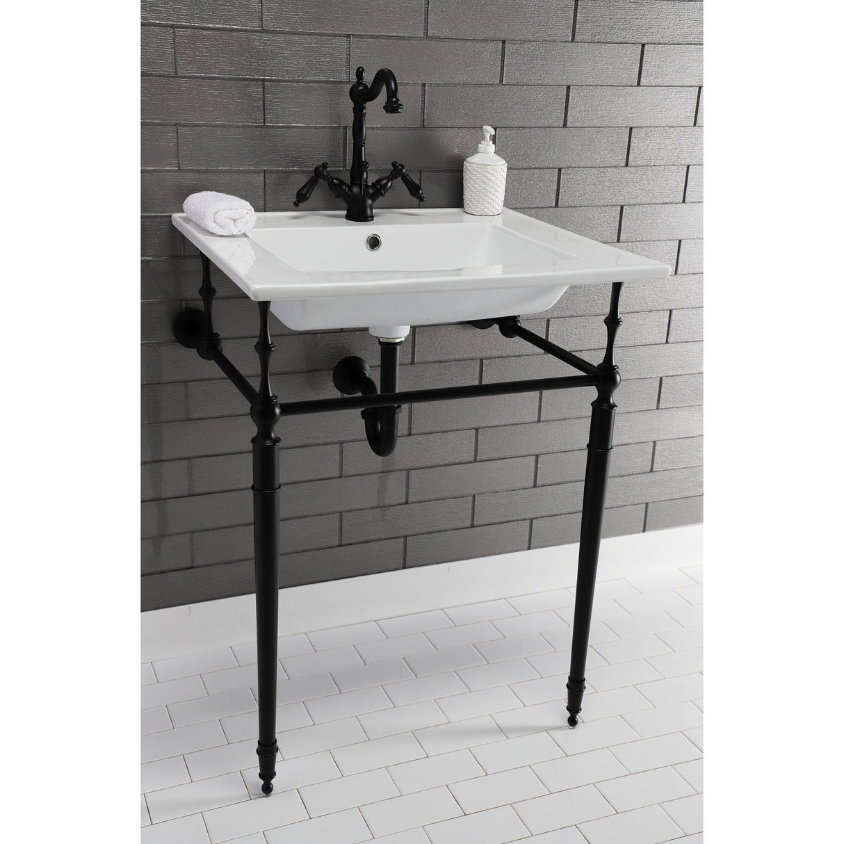 Continental LBT252271 25-Inch Ceramic Vanity Sink Top, White