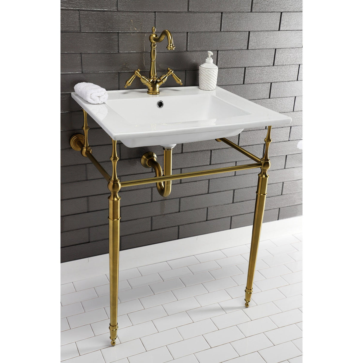 Continental LBT252271 25-Inch Ceramic Vanity Sink Top, White