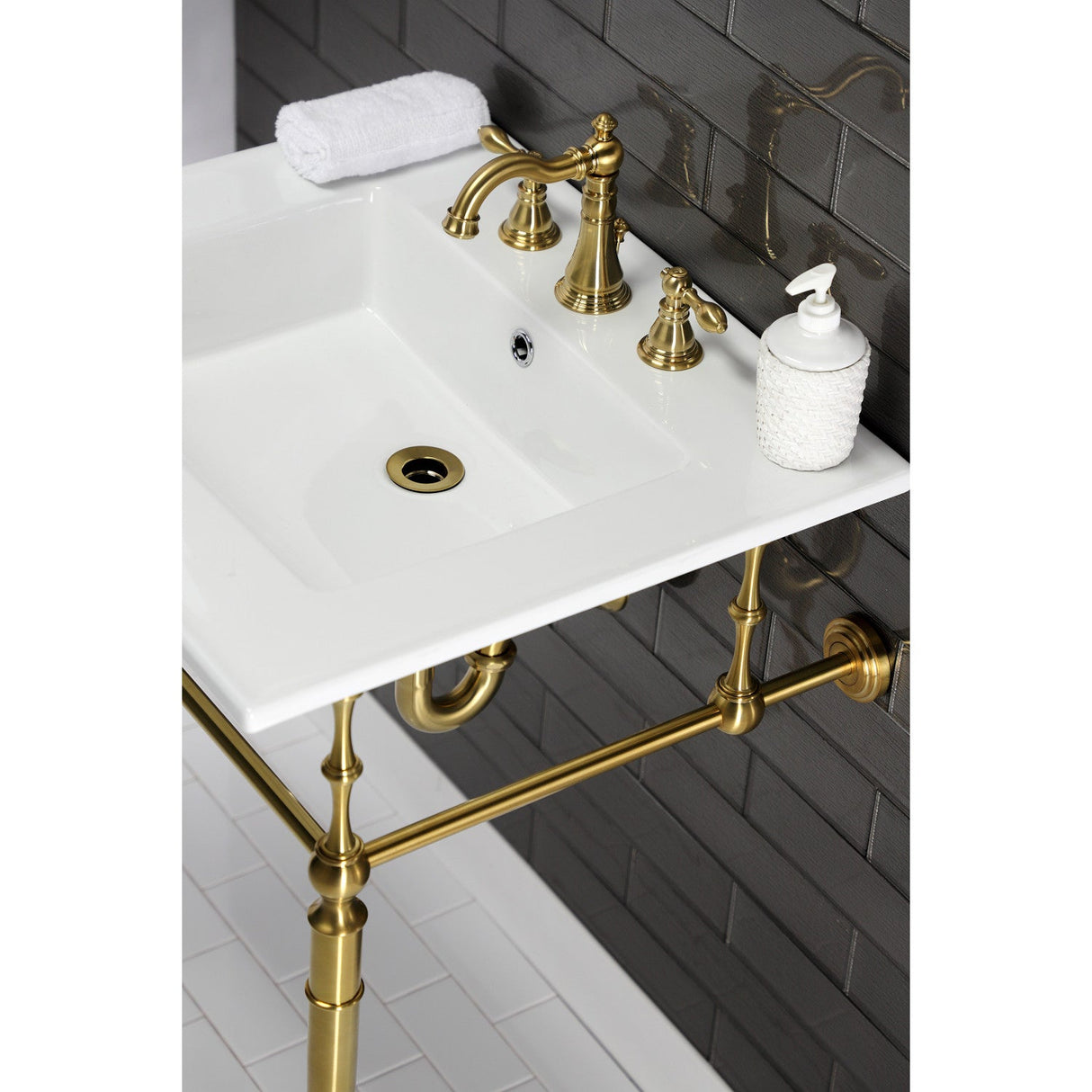Continental LBT25227W38 25-Inch Ceramic Vanity Sink Top, White