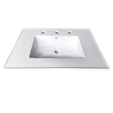 Continental LBT25227W38 25-Inch Ceramic Vanity Sink Top, White
