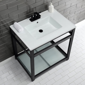 Continental LBT31227W34 31-Inch Ceramic Vanity Sink Top, White