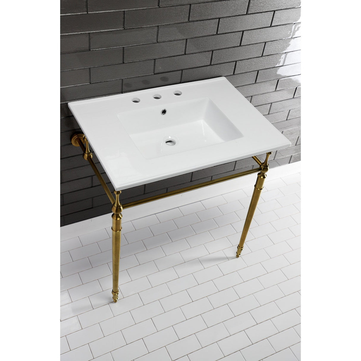 Continental LBT31227W38 31-Inch Ceramic Vanity Sink Top, White