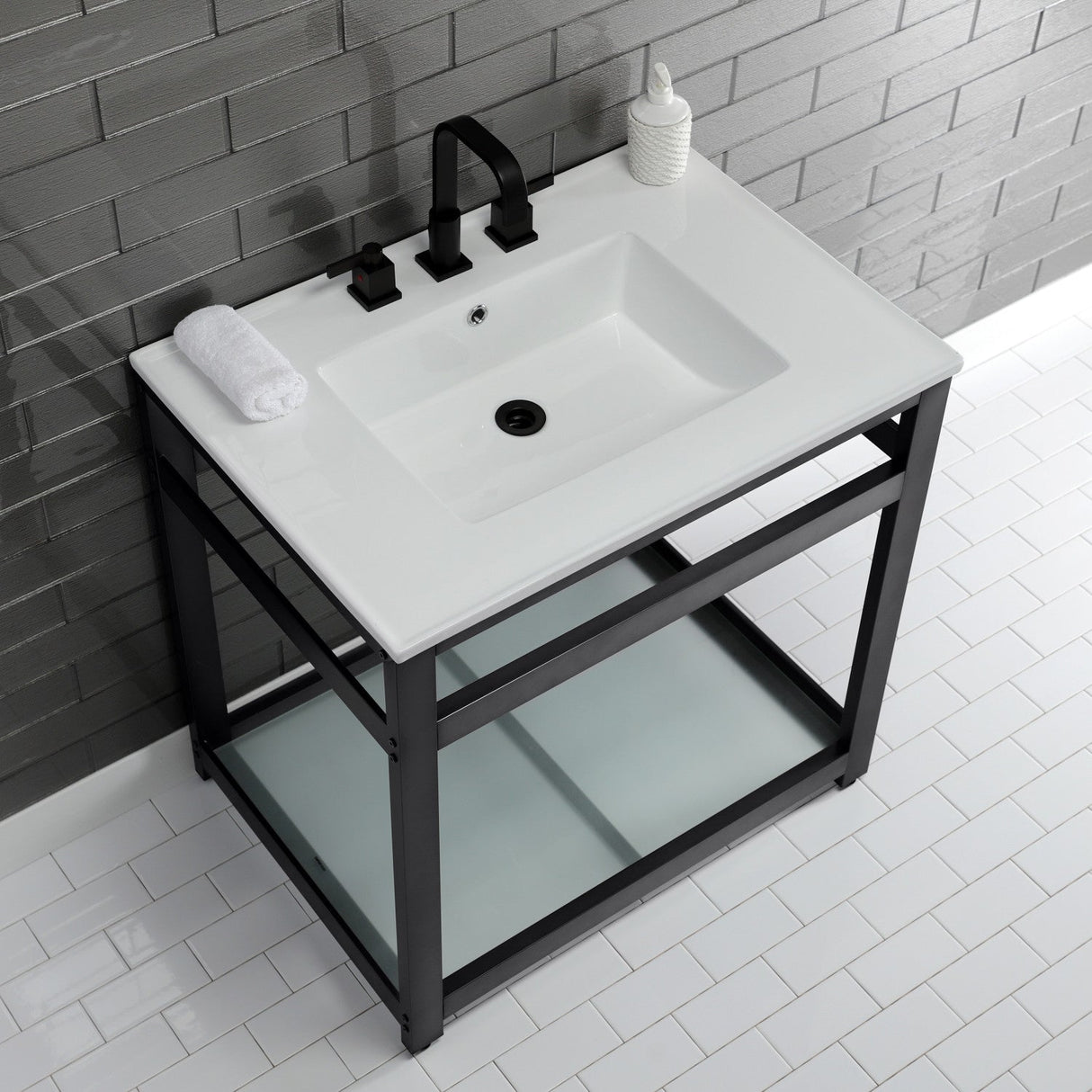 Continental LBT31227W38 31-Inch Ceramic Vanity Sink Top, White