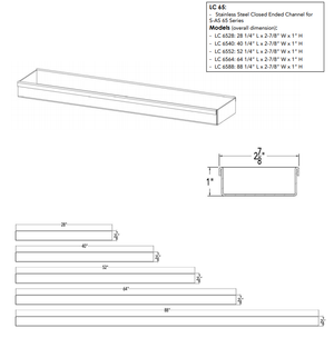 Infinity Drain LC 6528 28" LC Channel 1" High