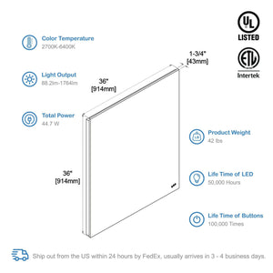 Blossom Beta LED Mirror Frosted Sides