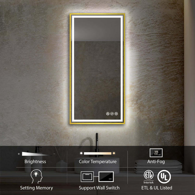 Blossom Stellar LED Mirror, Smart Touch, Dual Finish Options &   Multiple Sizes