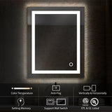 Blossom Lyra, Versatile LED Bathroom Mirror with Touch Control and Built-In Defogger