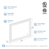 Blossom Lyra, Versatile LED Bathroom Mirror with Touch Control and Built-In Defogger