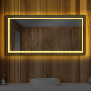 Blossom Lyra, Versatile LED Bathroom Mirror with Touch Control and Built-In Defogger
