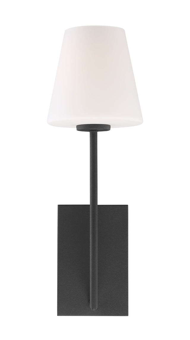 Lena 1 Light Black Forged Sconce LEN-250-OP-BF