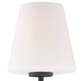 Lena 1 Light Black Forged Sconce LEN-250-OP-BF