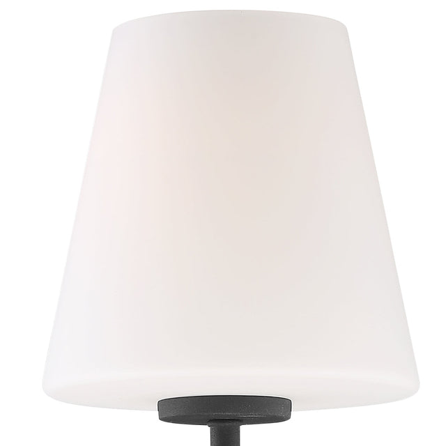 Lena 1 Light Black Forged Sconce LEN-250-OP-BF