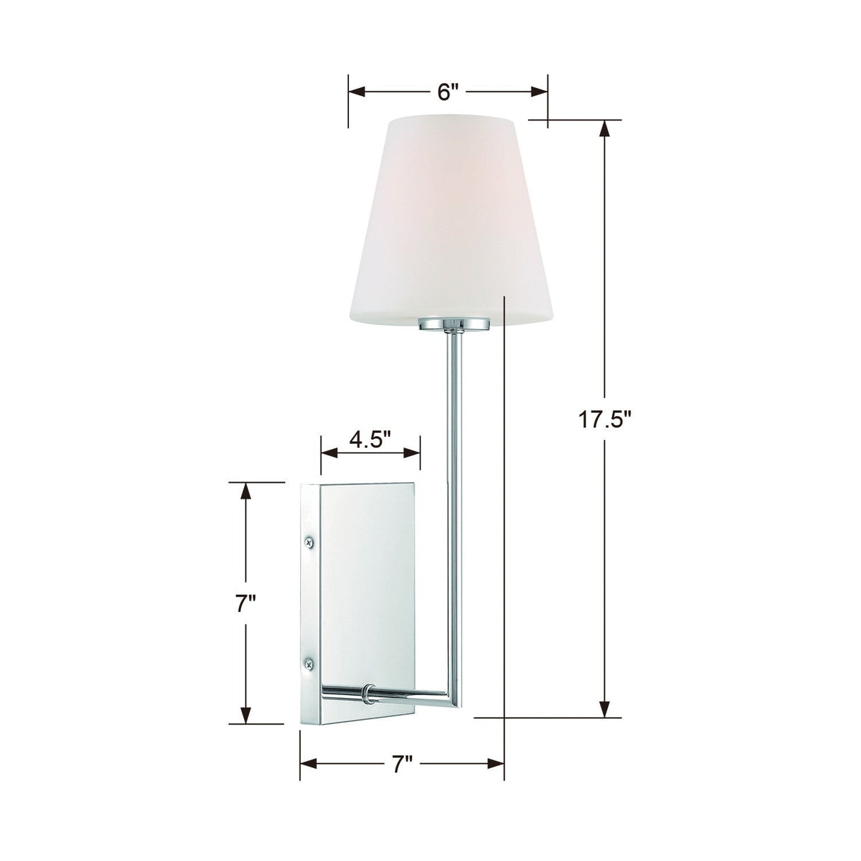 Lena 1 Light Black Forged Sconce LEN-250-OP-BF