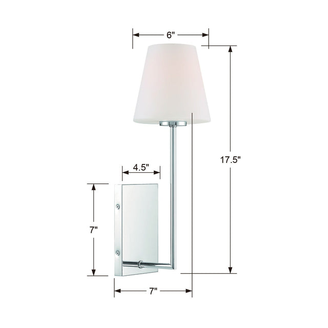 Lena 1 Light Black Forged Sconce LEN-250-OP-BF