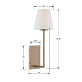 Lena 1 Light Black Forged Sconce LEN-250-OP-BF