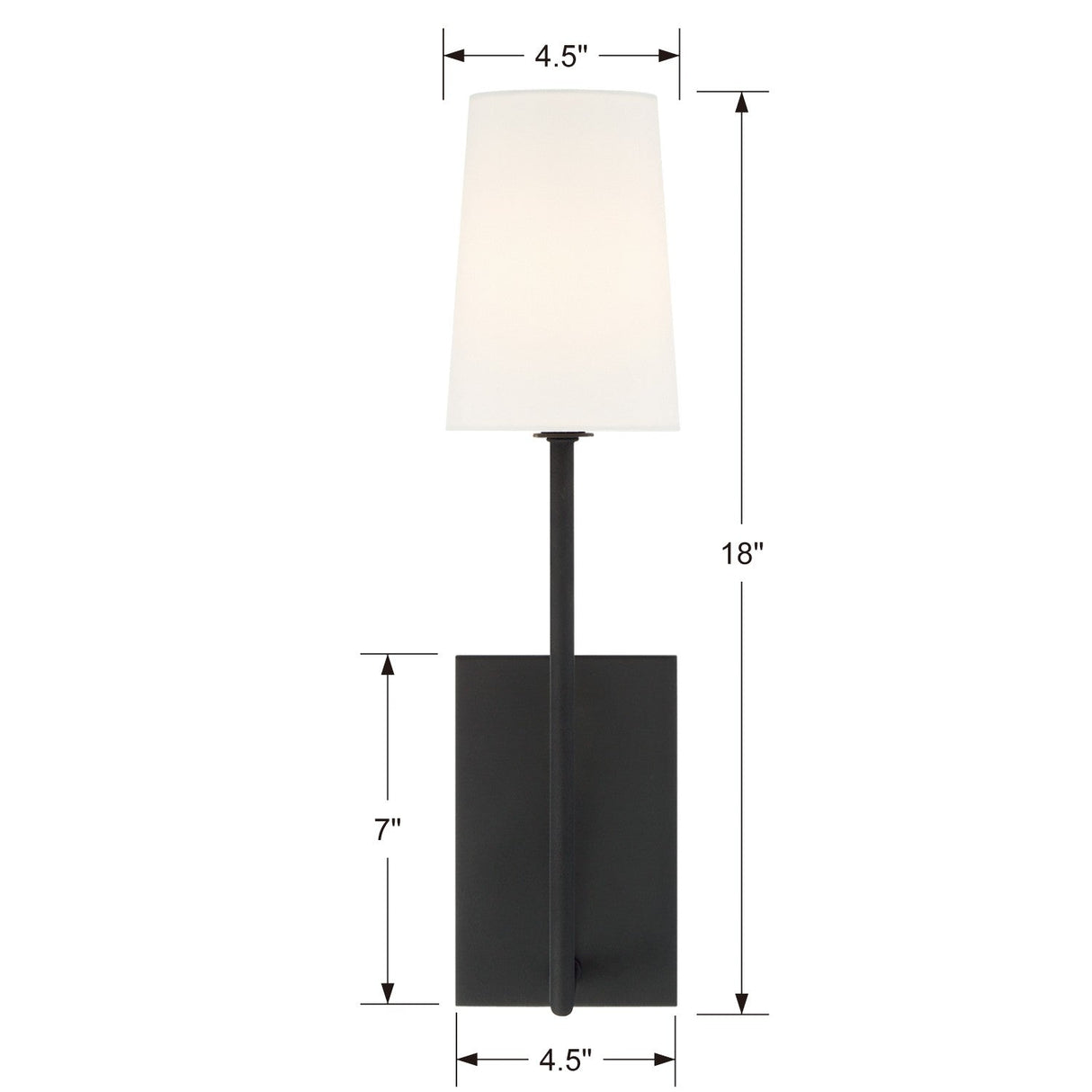 Lena 1 Light Black Forged Sconce LEN-251-BF