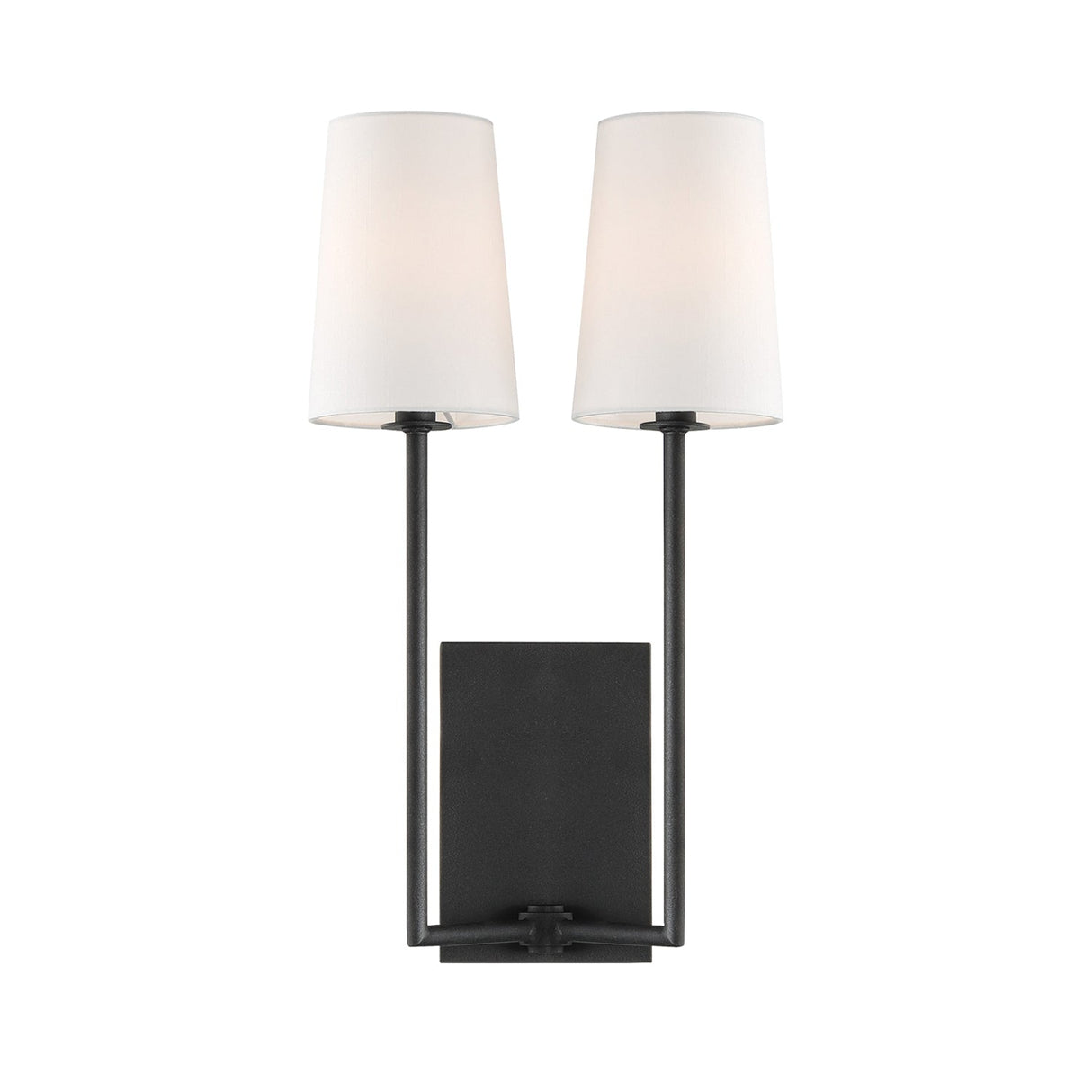 Lena 2 Light Black Forged Sconce LEN-252-BF