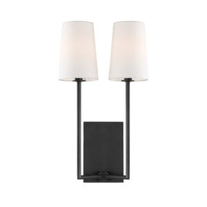 Lena 2 Light Black Forged Sconce LEN-252-BF
