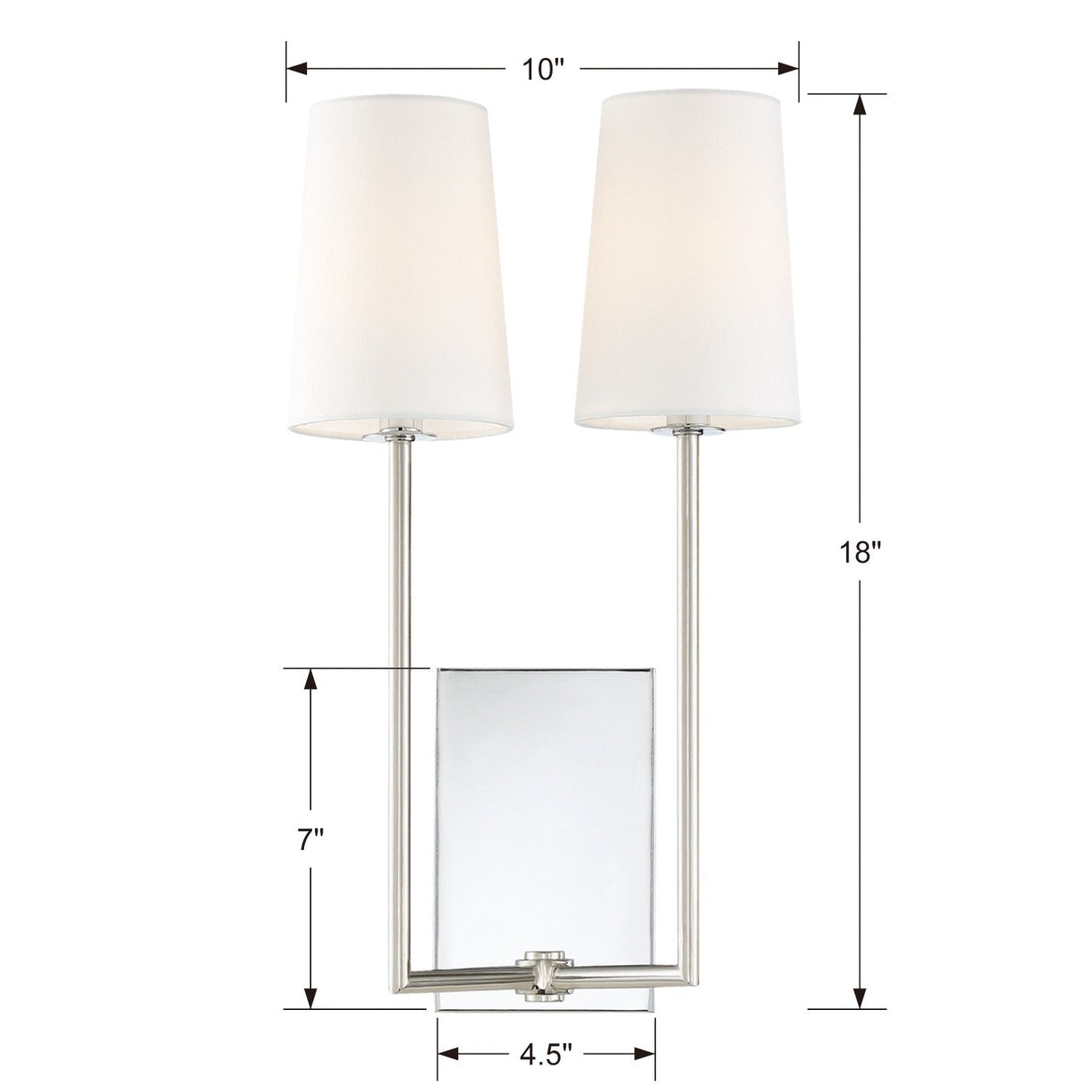 Lena 2 Light Black Forged Sconce LEN-252-BF