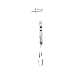 LENOVA CSP207B 2PC - SHOWER SET INCLUDES: HEAD ROUND 16'' X 4-3/4'' THERMOSTATIC/PRESSURE VALVE TRIM KIT SQUARE WALL SYSTEM